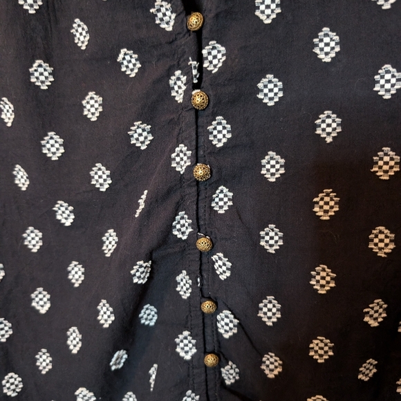 Pilcro Anthropologie Tavi Embroidered Textured Ruffle Collar Blouse Sz XS - Picture 3 of 15